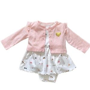 3M baby dress with cardigan